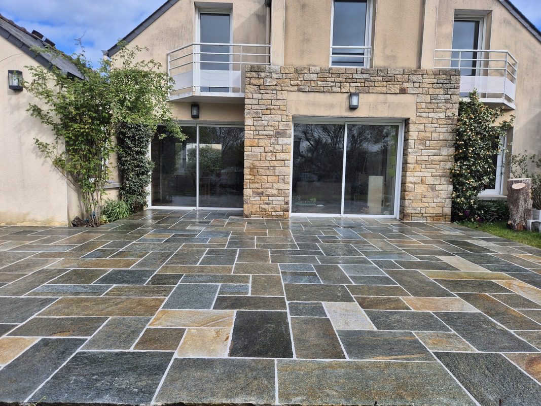 terrasse en pierre 